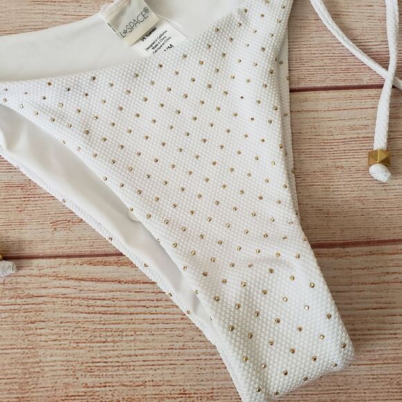 L*Space Lennox Classic Studded String Bikini Bottoms - Picture 4 of 10